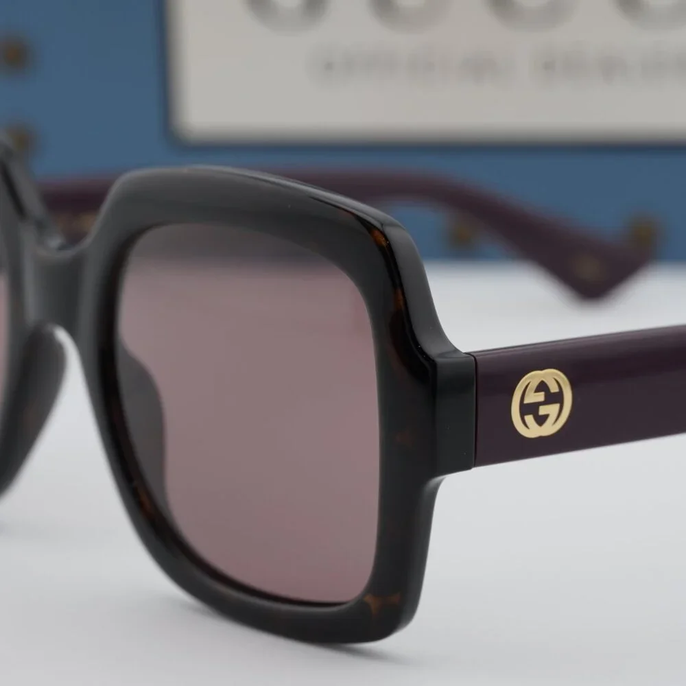 Gucci GG1337S 009 Square Sunglasses - Havana/Violet